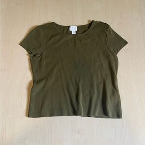 H&M Khaki Short Sleeve Women's Tee